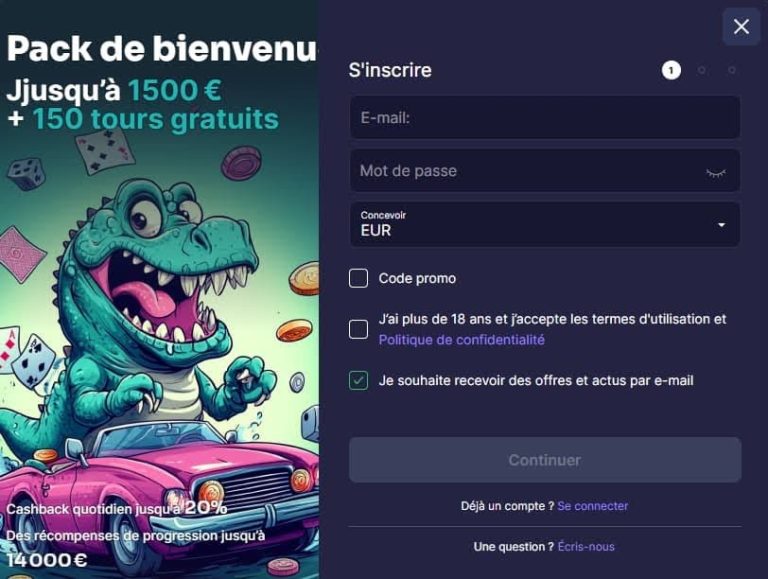 Binobet Casino inscription